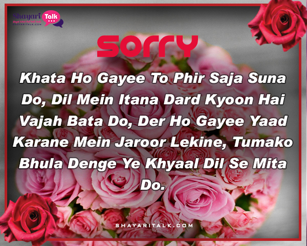 Sorry Shayari Hindi